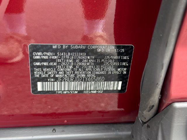 Certified 2026 Subaru Outback Touring XT AWD/4WD image 30