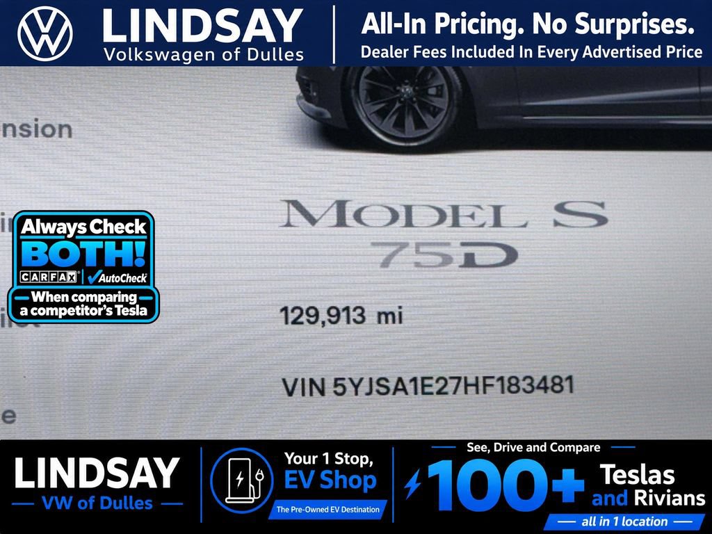 Used 2017 Tesla Model S 75D AWD/4WD image 31