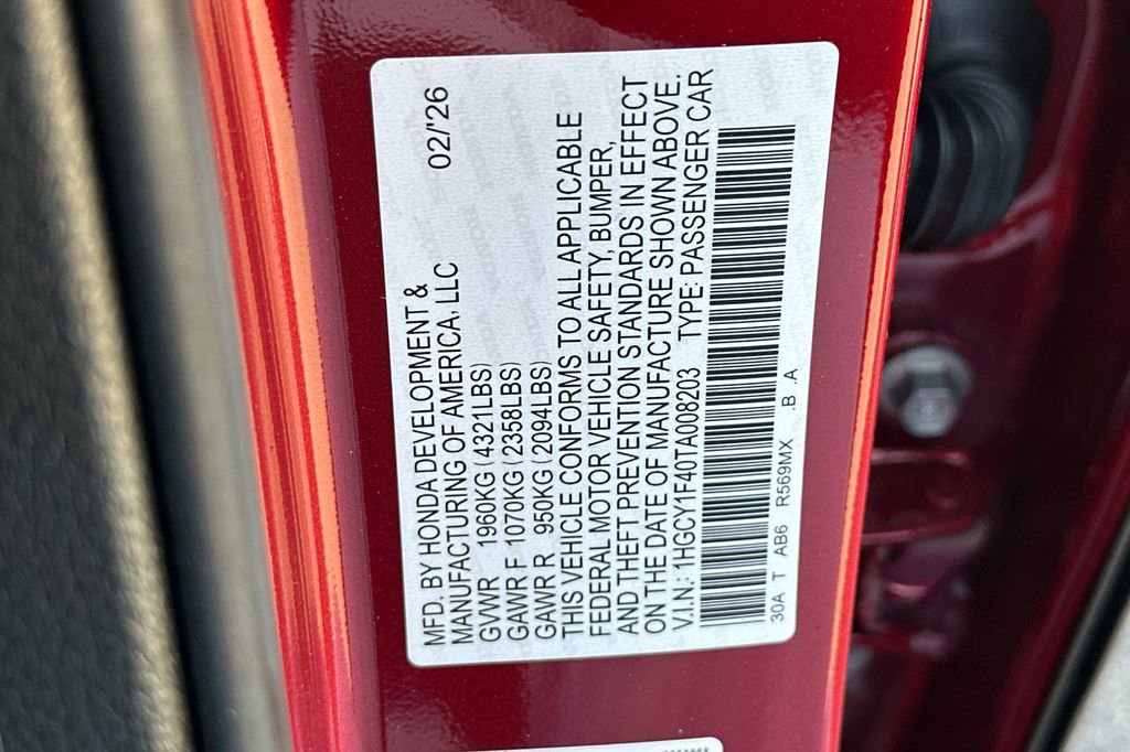 New 2026 Honda Accord SE image 31