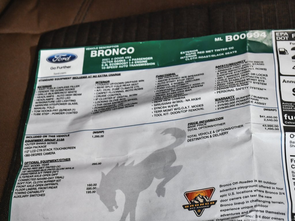 Used 2021 Ford Bronco Outer Banks image 56