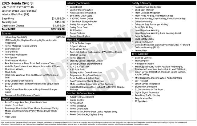 Used 2026 Honda Civic Si image 42