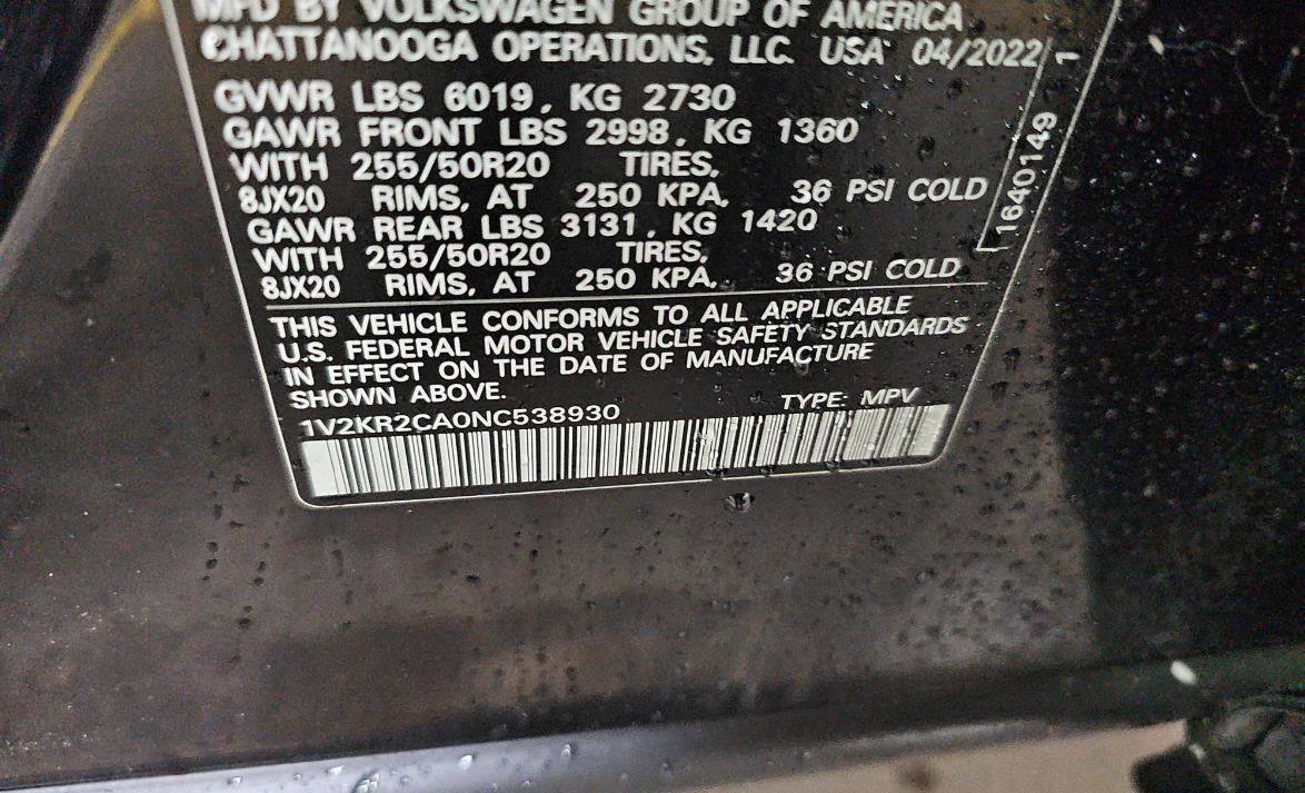 Used 2022 Volkswagen Atlas SE image 20
