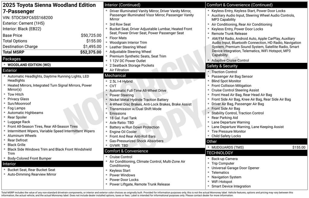 Used 2025 Toyota Sienna XLE Woodland Edition AWD/4WD image 5