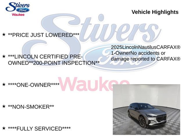 Used 2025 Lincoln Nautilus Reserve w/ Jet Appearance Package AWD/4WD image 9