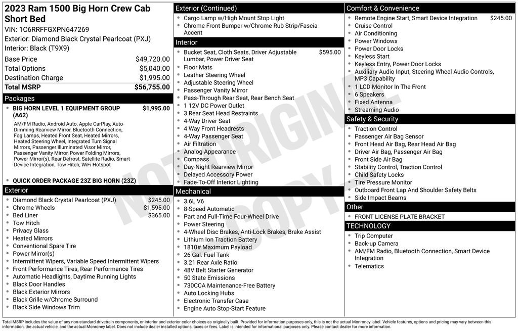 Used 2023 RAM 1500 Big Horn AWD/4WD image 4