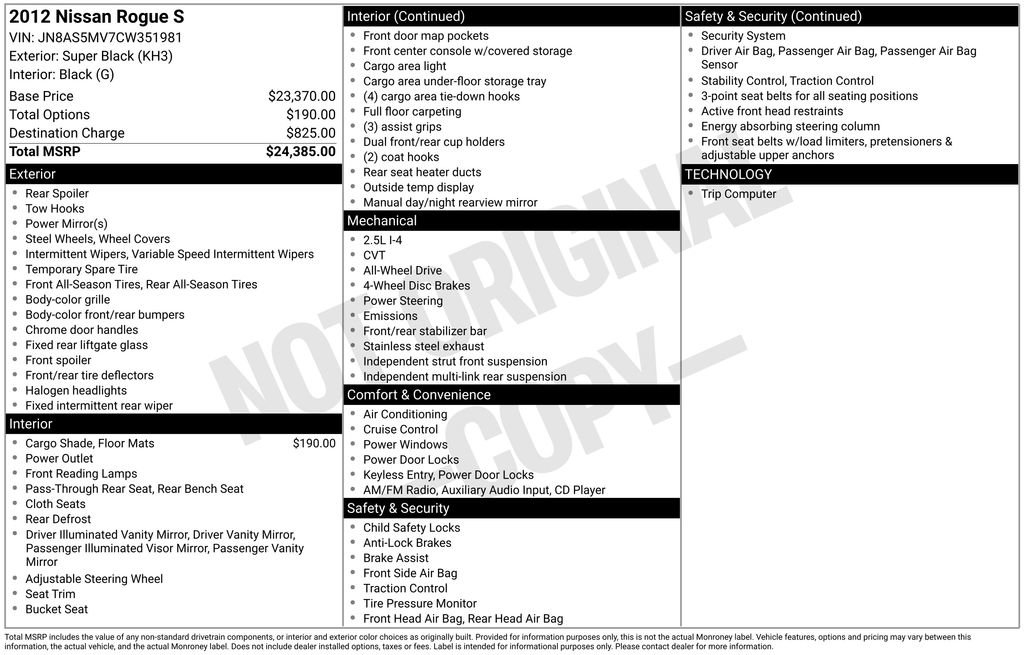 Used 2012 Nissan Rogue S image 8