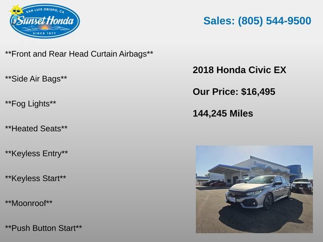 Used 2018 Honda Civic EX image 9