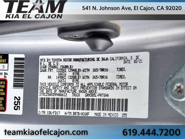 Used 2021 Toyota Tacoma TRD Off-Road w/ Technology Package image 35