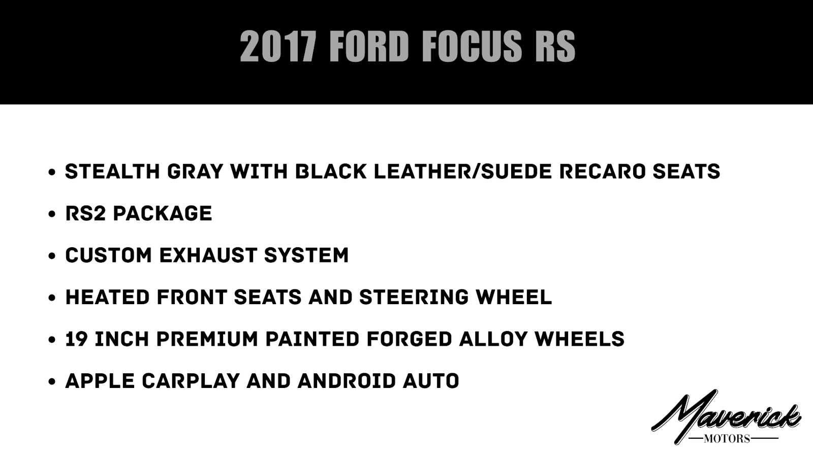 Used 2017 Ford Focus RS AWD/4WD image 2