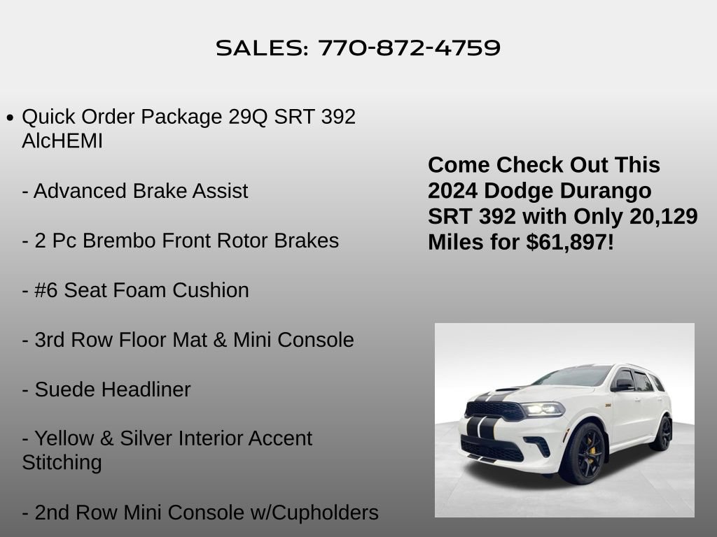 Used 2024 Dodge Durango SRT AWD/4WD image 5