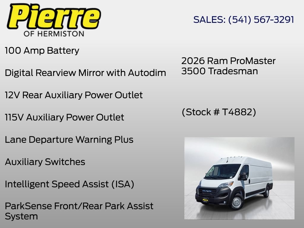 New 2026 RAM ProMaster 3500 w/ Safety Group FWD image 18