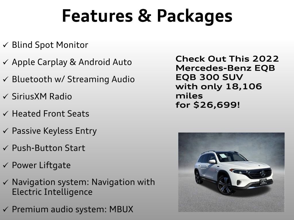 Used 2022 Mercedes-Benz EQB 300 4MATIC image 8