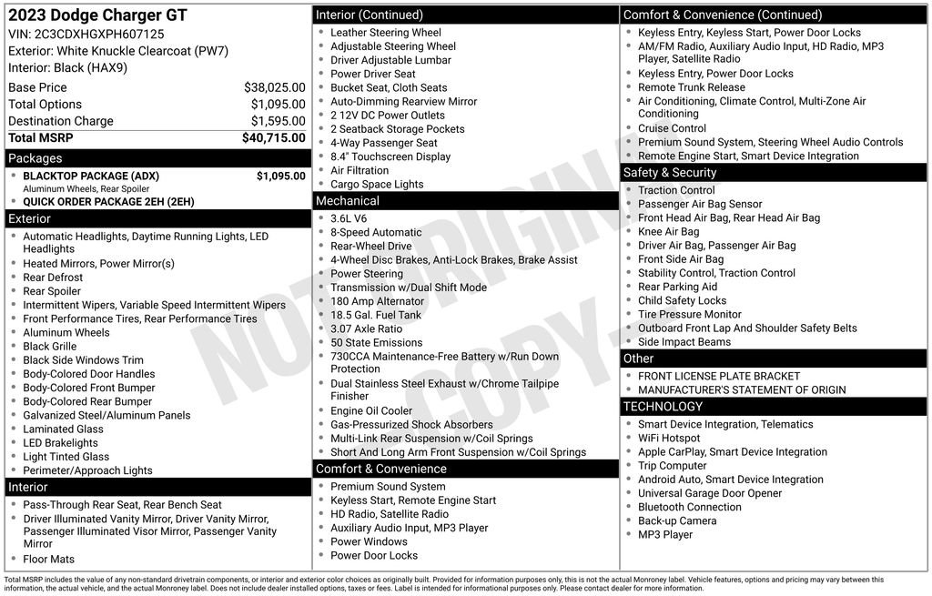Used 2023 Dodge Charger GT w/ Blacktop Package image 17