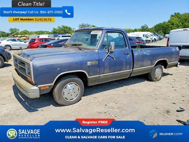 Used 1987 Dodge D/W Truck 100 RWD image 1