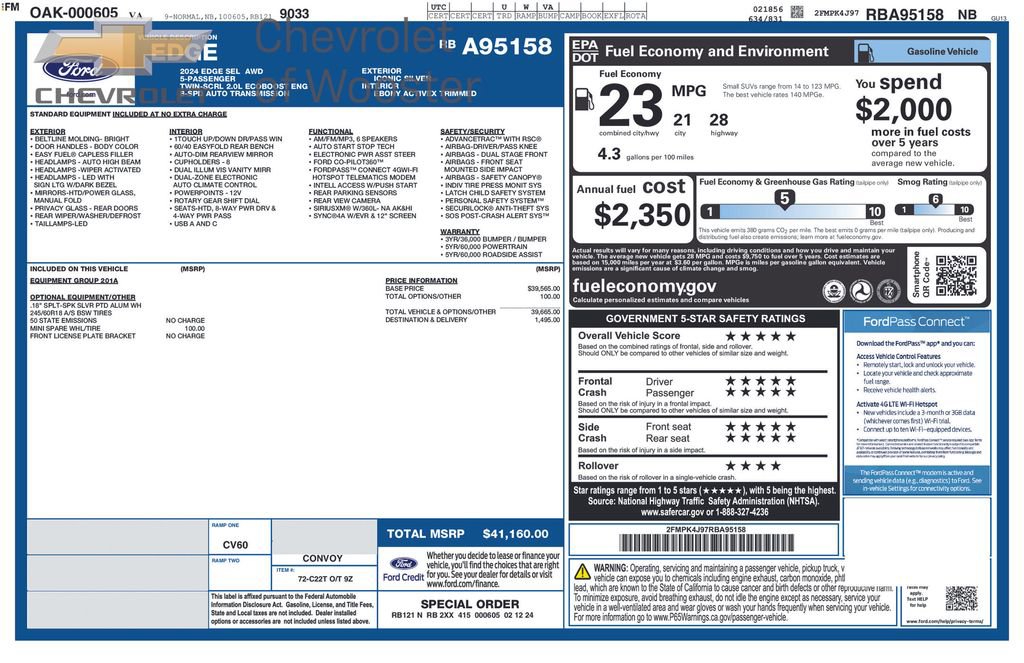 Used 2024 Ford Edge SEL AWD/4WD image 49