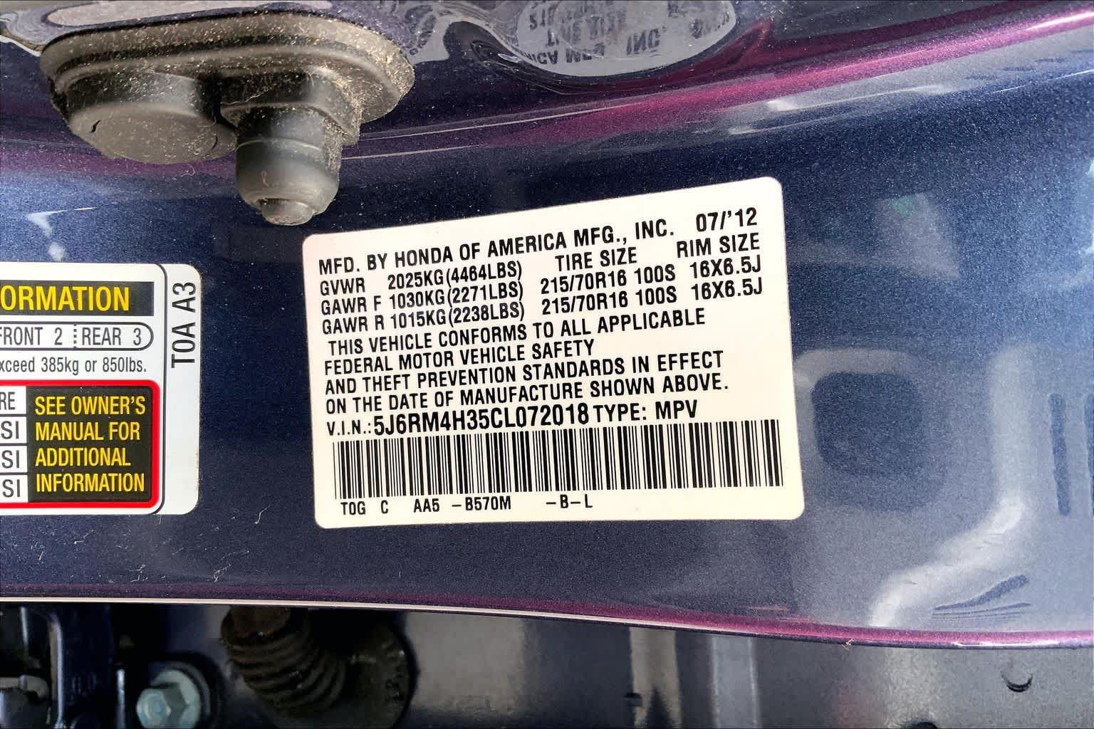 Used 2012 Honda CR-V LX image 33
