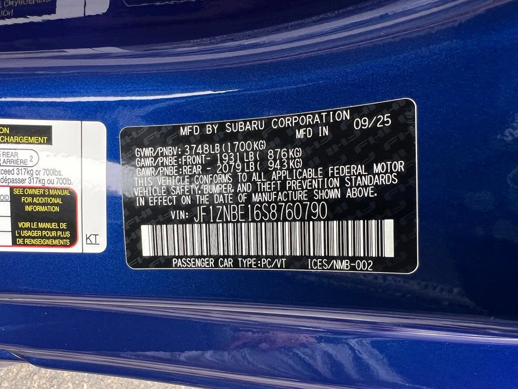 Certified 2025 Toyota GR86 Premium w/ ALL Weather Mat Package (TMS) RWD image 36