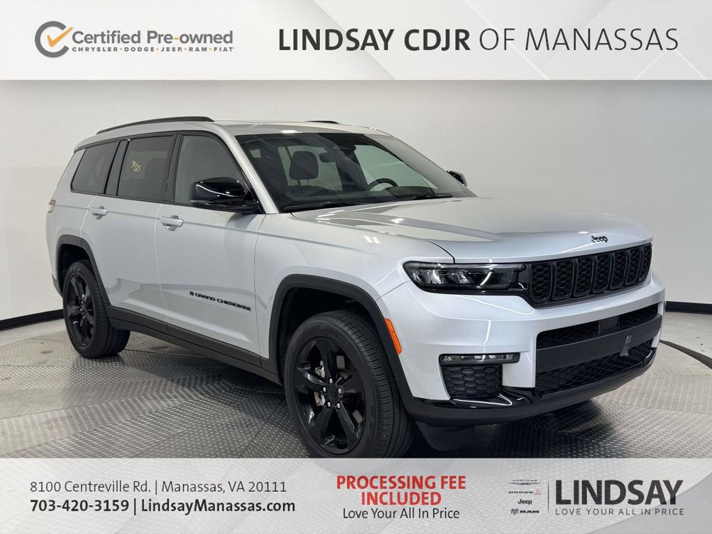 Certified 2025 Jeep Grand Cherokee L Limited w/ Black Appearance Package AWD/4WD image 1