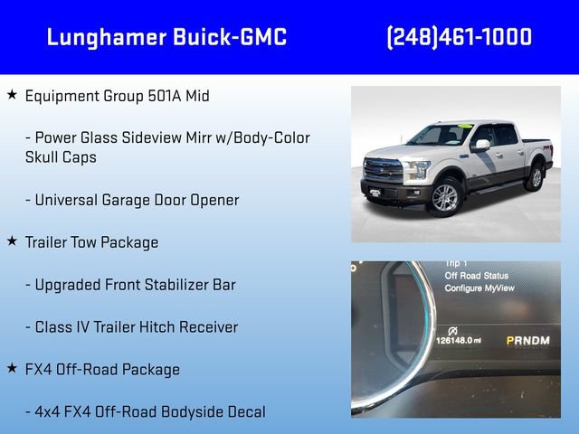 Used 2017 Ford F150 Lariat w/ Equipment Group 501A Mid AWD/4WD image 12