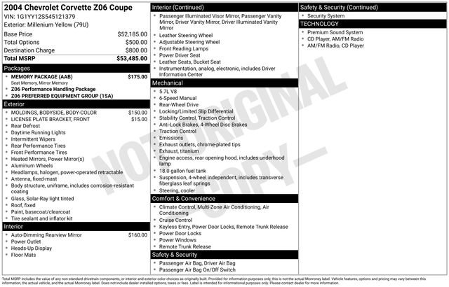 Used 2004 Chevrolet Corvette Z06 w/ Memory Package RWD image 35