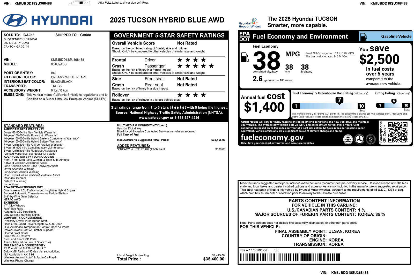 Used 2025 Hyundai Tucson Blue AWD/4WD image 3