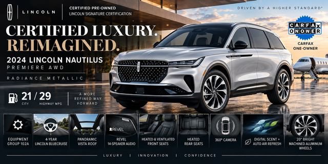 Certified 2024 Lincoln Nautilus Premier w/ Equipment Group 102A AWD/4WD image 3