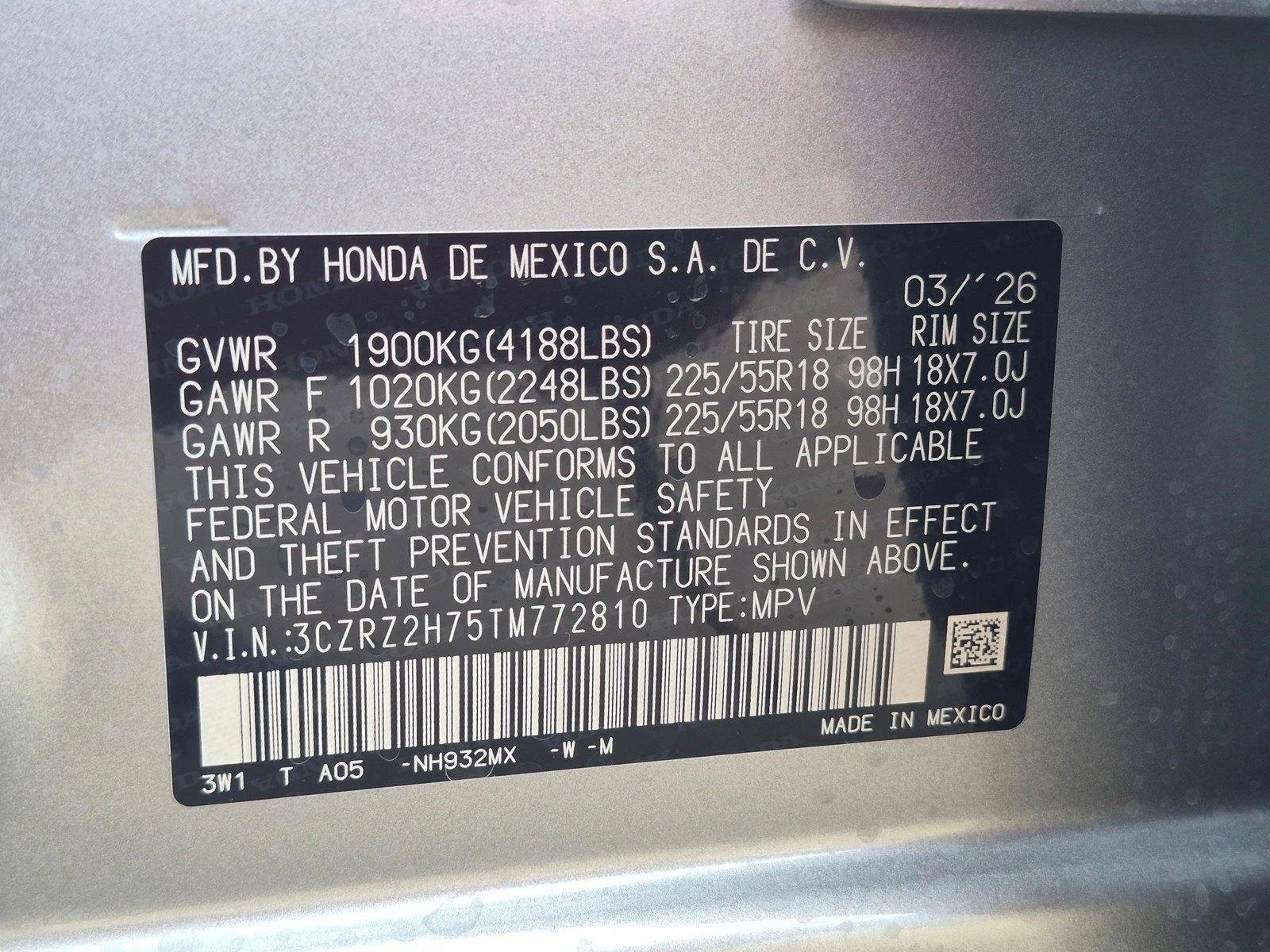 New 2026 Honda HR-V EX-L image 17