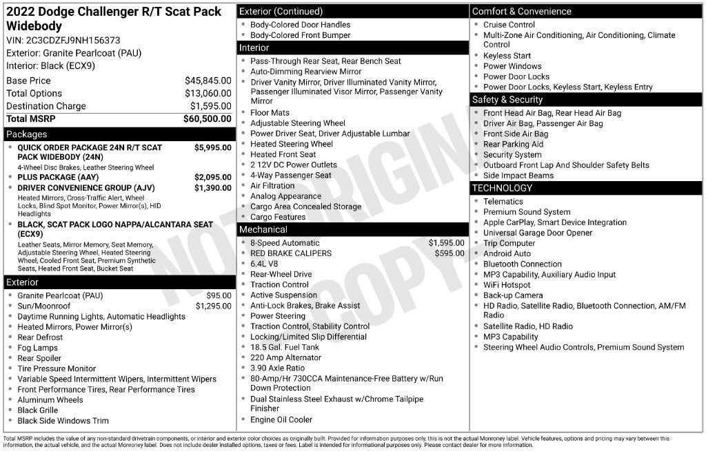 Used 2022 Dodge Challenger R/T Scat Pack RWD image 46