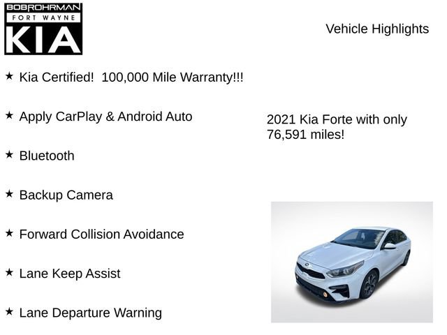 Certified 2021 Kia Forte LXS FWD image 7