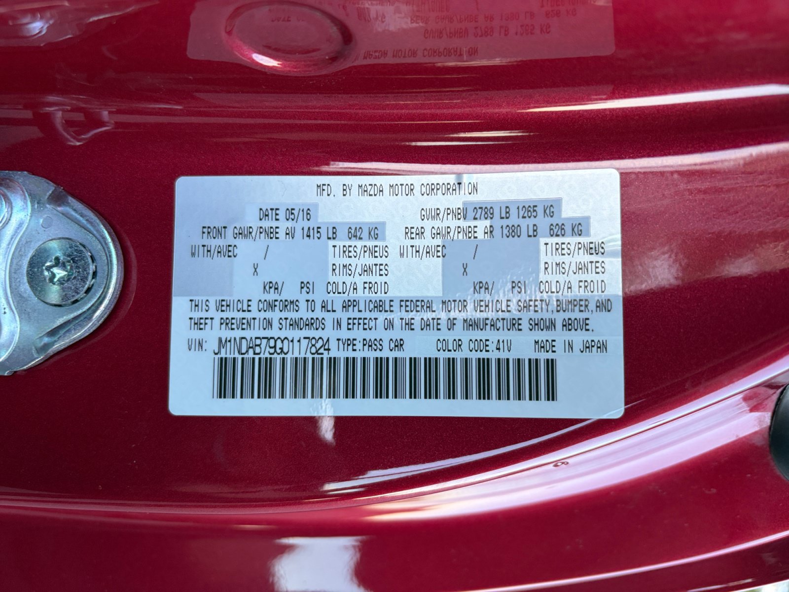 Used 2016 MAZDA MX-5 Miata Sport RWD image 25