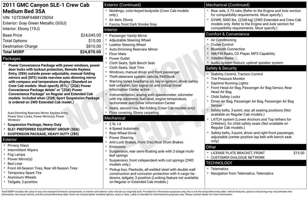 Used 2011 GMC Canyon SLE RWD image 5