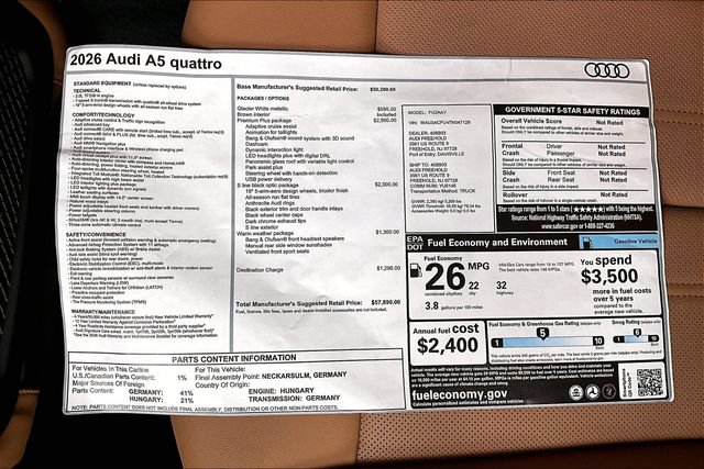 New 2026 Audi A5 2.0T Premium Plus AWD/4WD image 14