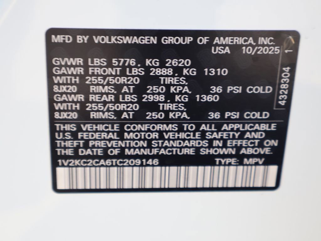 New 2026 Volkswagen Atlas Cross Sport SE image 45