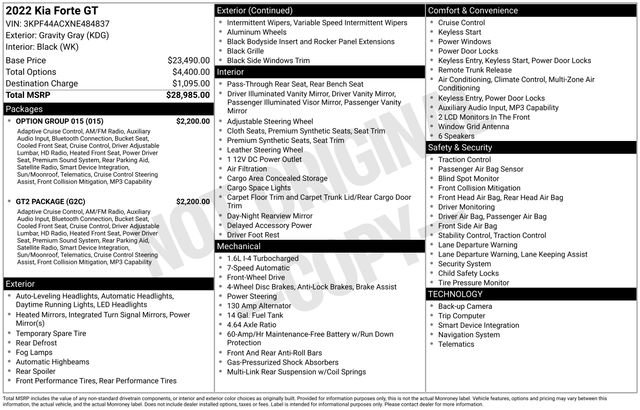 Used 2022 Kia Forte GT w/ GT2 Package FWD image 20
