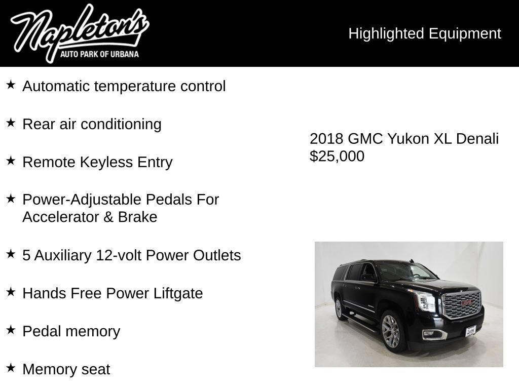 Used 2018 GMC Yukon XL Denali w/ Open Road Package AWD/4WD image 16