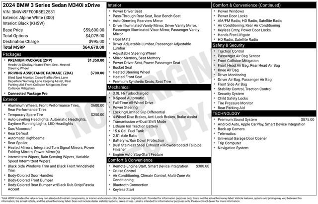 Certified 2024 BMW M340i xDrive w/ Premium Package image 38