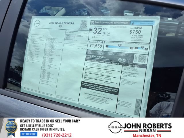 New 2026 Nissan Sentra SR w/ Floor Mat Package FWD image 21