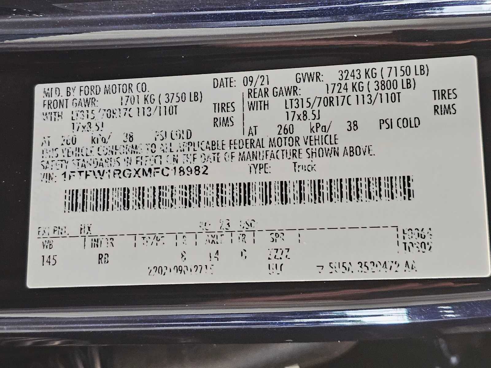 Used 2021 Ford F150 Raptor w/ Equipment Group 801A High image 29