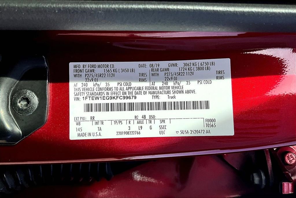 Used 2019 Ford F150 Limited w/ Trailer Tow Package image 33