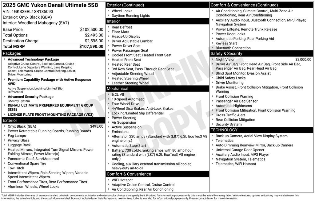 New 2025 GMC Yukon Denali Ultimate AWD/4WD image 42