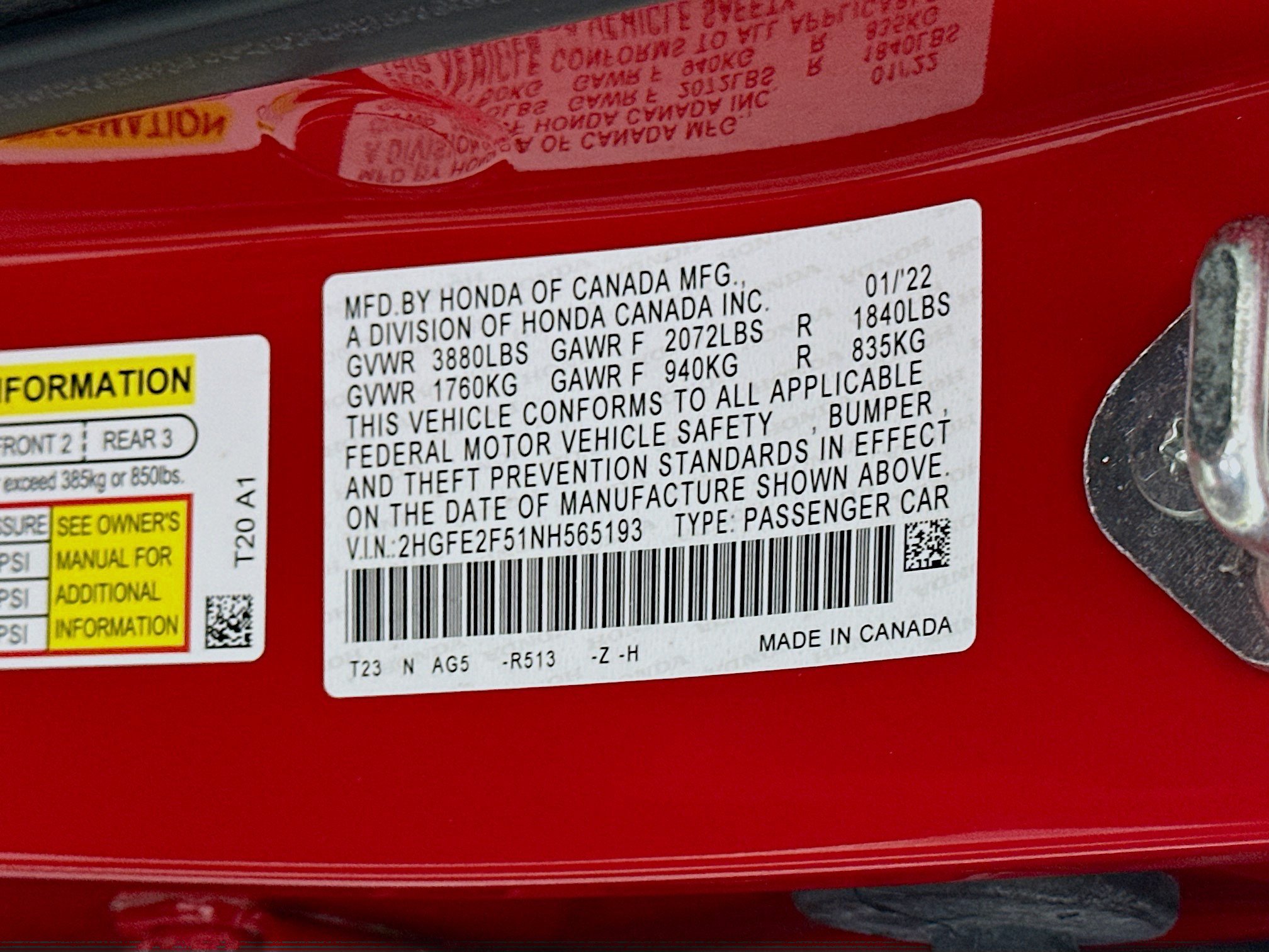 Used 2022 Honda Civic Sport image 34
