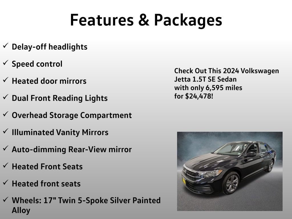 Used 2024 Volkswagen Jetta SE w/ Panoramic Sunroof Package FWD image 13