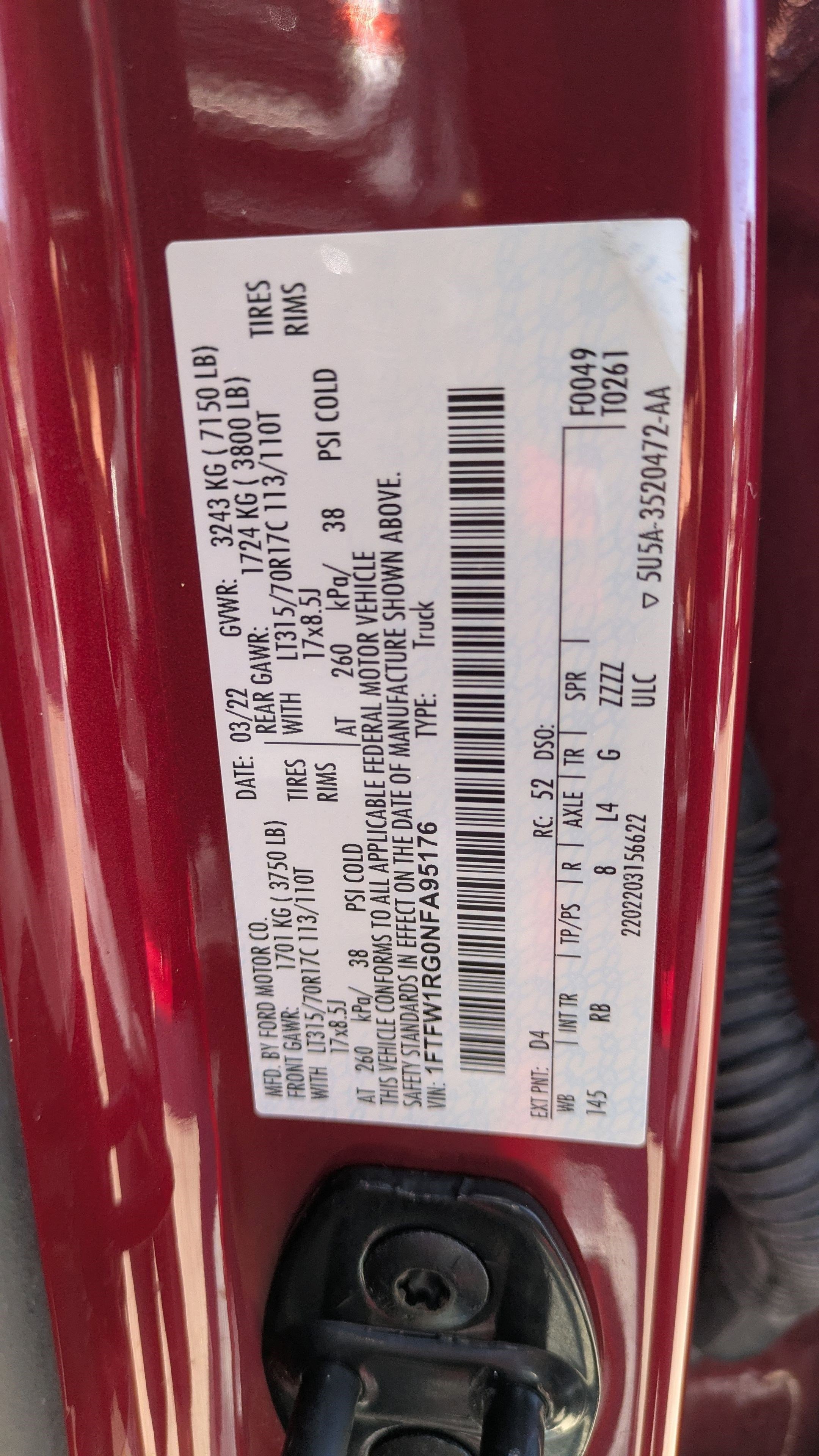 Used 2022 Ford F150 Raptor w/ Equipment Group 801A High image 34