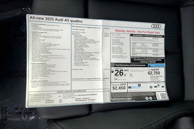 New 2025 Audi A5 2.0T Prestige image 13