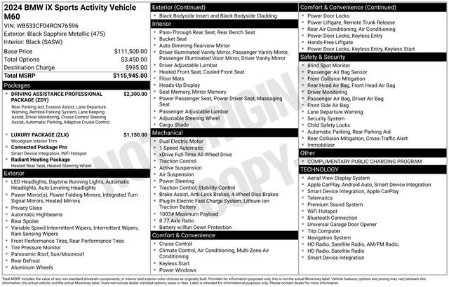 Certified 2024 BMW iX M60 AWD/4WD image 21
