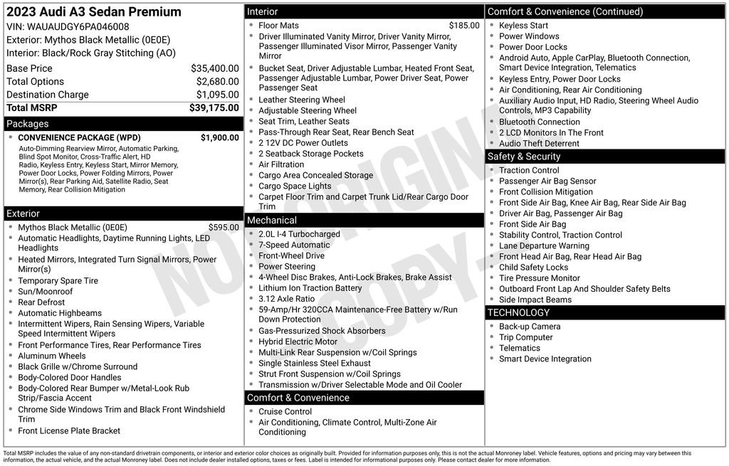 Used 2023 Audi A3 2.0T Premium w/ Convenience Package image 27