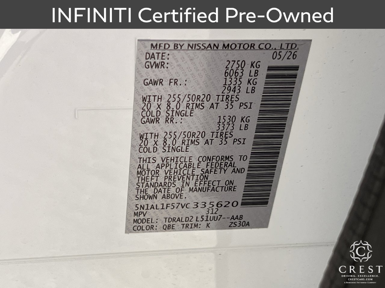 Certified 2027 INFINITI QX60 Luxe w/ Cargo Package FWD image 33
