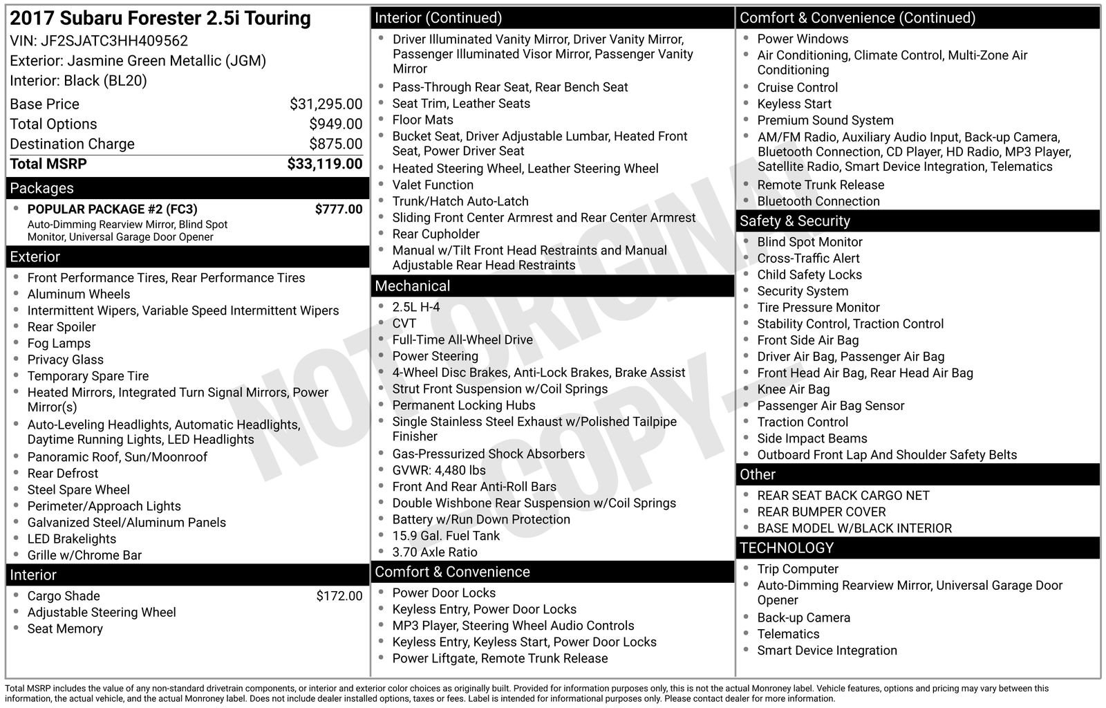 Used 2017 Subaru Forester 2.5i Touring w/ Popular Package #2 image 21