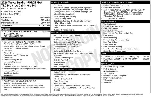 Used 2026 Toyota Tundra TRD Pro image 34