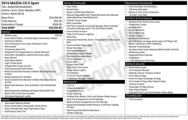 Used 2016 MAZDA CX-5 Sport image 27